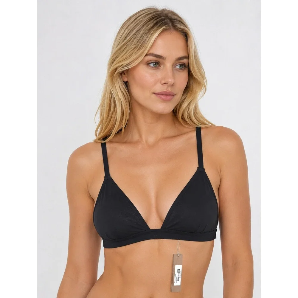 SKIMS Summer Mesh Triangle Bralette Onyx‎ Black Sheer Bra XXS SN-BR-0712